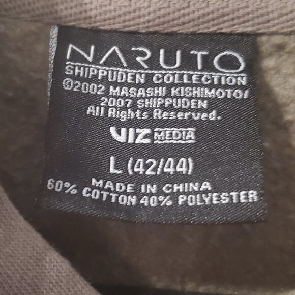 Naruto Shippuden Gray/Black Anime Ombre Hoodie- Sz Large - Picture 2 of 6